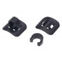 Aluminium Cable Guide for cables Ø 4.5 - 6.0 mm self-adhesive black 4 pieces
