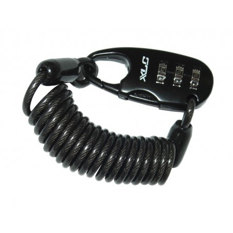 XLC number spiral cable lock Scareface Ø 3x1200mm black