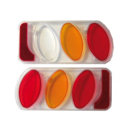 Peruzzo Tail light glass plastic set right + left for coupling carrier