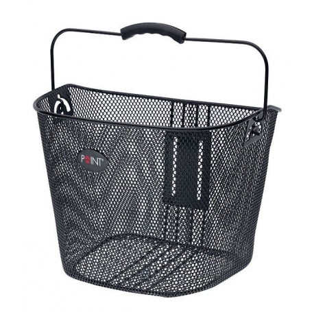 Front basket, removable, 34 x 25 x 27 cm, black