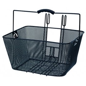 Front Basket, handlebar assembling (to hook in) - 40 x 31 x 22 cm, black
