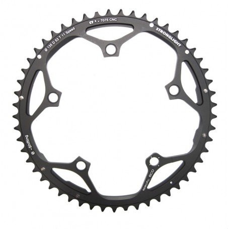 Stronglight Chainring E-Shifting 135D Campa external 53 teeth black 11-speed PCD 135mm