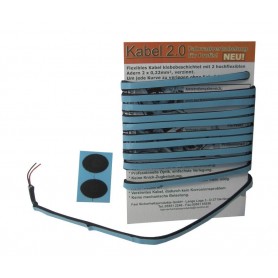 Light cable self-adhesive 2.0 2 m and 2 tail end