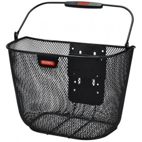KLICKfix Front wheel basket Uni Plus 35x26x27cm close meshed height adjustable black