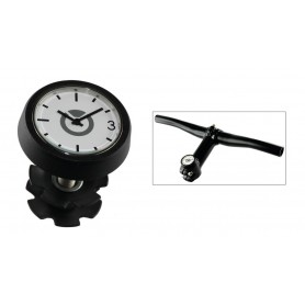 BY.SCHULZ Ahead cap with analogue clock with screw socket 1 1/8 inch black