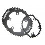 Osymetric Chainring kit Standard for Race bike 52/42 teeth black PCD 130mm