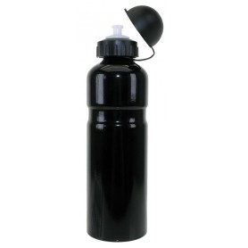 Drinking bottle Alu 750ml, black with cap