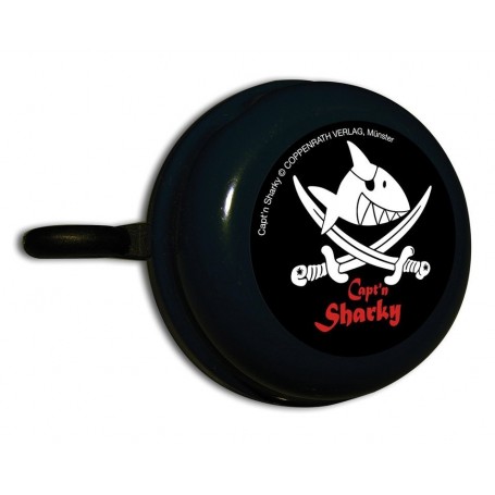 Bike bell Capt`n Sharky with motif Ø 55mm black