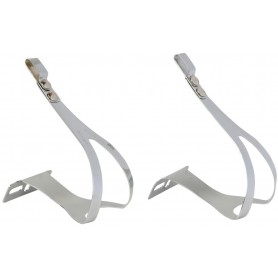 Zéfal Pedals Vintage Christophe Pedal hooks pair size S/M until EU size 42 or US size 9 silver